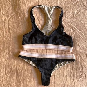 Acacia black mesh bikini